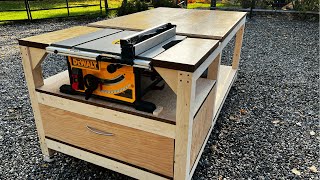 The Perfect Outfeed Table\Workbench Using Only 2x4s and Plywood [upl. by Galvan]