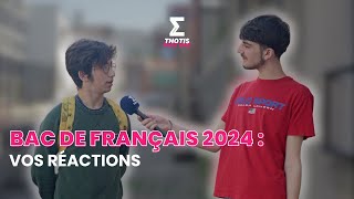 ORAL DU BAC DE FRANÇAIS 2024  VOS RÉACTIONS [upl. by Eniamzaj791]