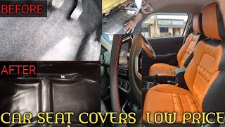 Datsun Redi go 🚘 Car Floor Lamination  Seat Covers Fitting 🤝 [upl. by Friedland]