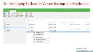 Veeam Advance Training  13  Managing Backups in Veeam Backup and Replication [upl. by Ingaborg]