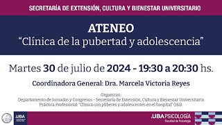 ATENEO  “Clínica de la Pubertad y Adolescencia” [upl. by Aguayo]