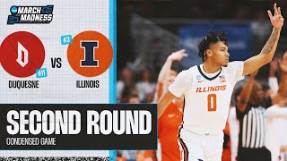 Illinois vs Duquesne  Second Round NCAA Tournament extended Highlights [upl. by Loma]