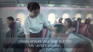 HD Qatar Airways Safety Video B787 Dreamliner [upl. by Affra]