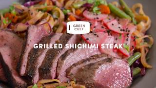 Green Chef Grilled Schichimi Steak  Gluten Free [upl. by Joellen]