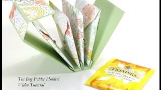 Tea Bag Holder Folder Tutorial [upl. by Ahter]