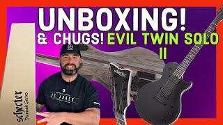 SCHECTER SOLO II SLS EVIL TWIN UNBOXING FIRST IMPRESSIONS  QUICK CHUGS  FISHMAN FLUENCE MODERN [upl. by Boony]