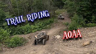 Trail riding at AOAA  Can am renegade 1000xxc  Honda foreman 500 [upl. by Biddie214]