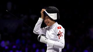 fencing Man Wai Vivian Kong Wins Women’s Fencing Epee Individual Gold at paris2024 [upl. by Buke]