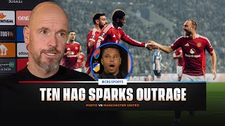 Erik ten Hags Rashford sub sparks outrage in studio  Porto vs Manchester United  CBS Sports [upl. by Pentha887]