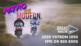 Retro vs Modern  1991 DR Big 800S vs 2020 VStrom 1050 [upl. by Roice]