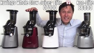 Kuvings Whole Slow Juicer B6000 vs Kuvings Whole Slow Juicer Elite C7000 Comparison Review [upl. by Asil]