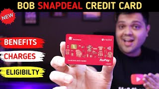 Snapdeal BOB Credit Card Full Details  Benefits  Eligibility  Fees [upl. by Rebe302]