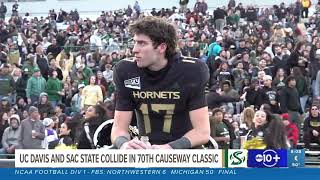 UC Davis and Sacramento State collide in 70th edition of the Causeway Classic  FCS Football [upl. by Anetta]