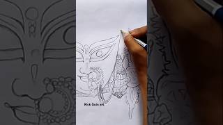 Ma jagadhatri drawing krishnanagar burima shortsvideo art jagadhatriapuja burima drawing god [upl. by Oilerua653]