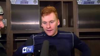 Maple Leafs PostGame Connor Brown  January 1 2017 [upl. by Enoj]