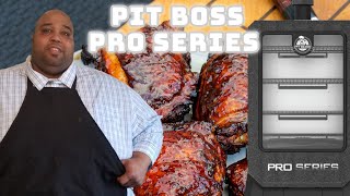 Pit Boss 4 Pro Series 2 Vertical Pellet Smoker  First time Smoking Chicken in the Pit Boss [upl. by Adelaja595]