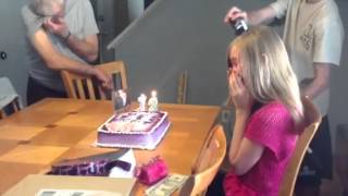 Birthday surprise 2012  Justin Bieber Tickets [upl. by Atiloj]