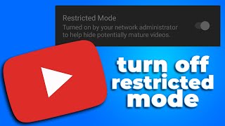 YouTube Restricted Mode Turned On By Network Administrator 2024 PROBLEM SOLVED [upl. by Aciruam]