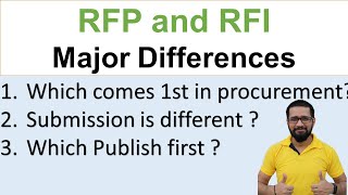 Which comes first RFI or RFP in procurement process   Difference between RFI and RFP  RFI and RFP [upl. by Standford373]