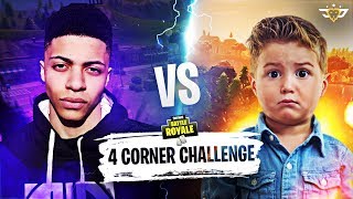 CONNOR VS MYTH  FOUR CORNER CHALLENGE GONE WRONG Fortnite Battle Royale [upl. by Ardnekal]