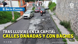 Calles dañadas y baches tras lluvias en la Capital [upl. by Haelhsa833]