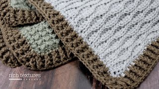 Ribbed Blanket Edging Crochet Pattern [upl. by Odraude]