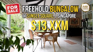 Singapore Landed Property Home Tour  Freehold Bungalow  Sunset Square [upl. by Nnylaf]