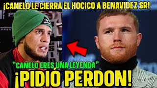 CANELO se CANSA y RESPONDE a BENAVIDEZ SR y DAVID se DISCULPA por lo BOCON que es su PAPA [upl. by Naxor]