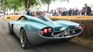 Brand New 75 Million Pagani Huayra CODALUNGA Sound Revs Accelerations at Goodwood FOS 2022 [upl. by Hereld744]