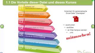 Dienstplangestaltung Kita und Kindergarten 2022  mit Excel [upl. by Norvin]