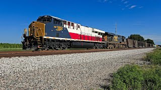 Heritage Week CSX RFampP 1836 and Western Maryland 1852 Lead Spectacular Freights in 4k 62224 [upl. by Enna527]