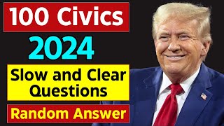 2024 random 100 civics questions and answers  US citizenship interview I N400 Interview [upl. by Enylcaj]