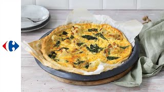 Quiche au choufleur au curry et aux épinards [upl. by Warner]