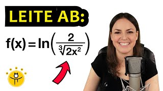 Mathe ABI Ableitungen – ln ableiten mit Wurzel [upl. by Ettenuahs]