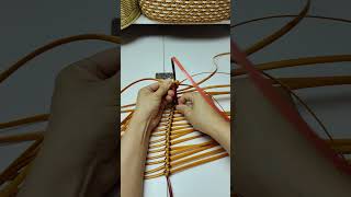 HOW TO DIY GRID HANDBAG WITH RATTAN knot diy copper [upl. by Sylera]