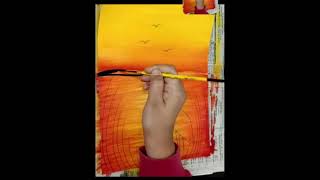 sunset bird painting [upl. by Sande]