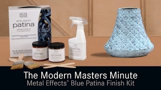 Modern Masters Metal Effects® Blue Patina Finish Howto [upl. by Junius]