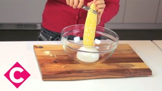 The cleanest way to remove corn from the cob [upl. by Duong]