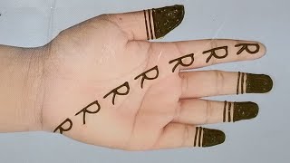 R Alphabet Easy Mehandi Design Trick Karwachauth Diwali Special Simple Arabic Mehndi Design [upl. by Mcarthur]