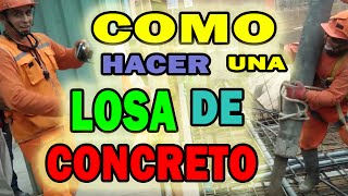 COMO HACER UNA LOSA DE CONCRETO  EN 1 MINUTO [upl. by Neyuq]