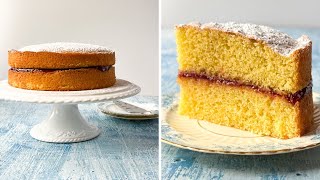 Classic Victoria Sponge Cake  Mary Berry’s Recipe [upl. by Ellswerth860]