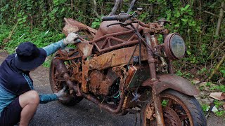 Fully restoration old KAWASAKI Z900 supercar 90 rusted and damaged manufactured in 1980 [upl. by Suhpoelc745]