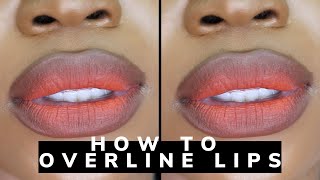 How to OVERLINE amp DEFINE lips with lip liner  Fuller Lips in an Instant [upl. by Bonnell984]