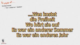 Silbermond  Ein anderer Sommer  Instrumental und Karaoke [upl. by Seppala]