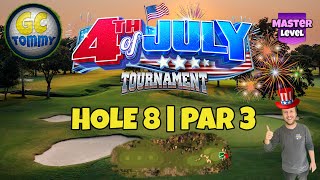 Master QR Hole 8  Par 3 HIO  4th of July Tournament Golf Clash Guide [upl. by Ecam604]