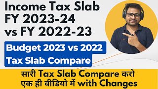 New Income Tax Slab 202324  Income Tax Slab FY 202324 amp FY 202223 Tax Slab Comparsion [upl. by Jat]