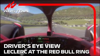 VISOR CAM Leclercs Helmet cam View at Spielberg  2022 Austrian Grand Prix  assettocorsa [upl. by Aninahs]