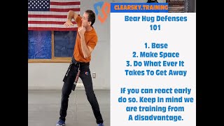 Bear Hug Defense At Home Practice  Krav Maga [upl. by Gine]