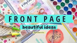 FRONT PAGE DESIGN FOR PROJECT 💖 CREATIVE JOURNAL IDEAS ✨ NOTEBOOK FRONT PAGE DECORATION IDEAS [upl. by Inglebert748]