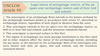 Legal status of archipelagic waters of the air space over archipelagic waters [upl. by Neiluj]